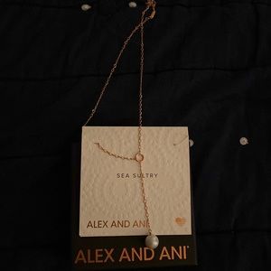 Alex & ani gold and pearl necklace